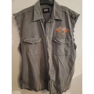 Reno Street Vibrations Motorcycle Rally Sleeveless Shirt Mens XL Vintage 2004